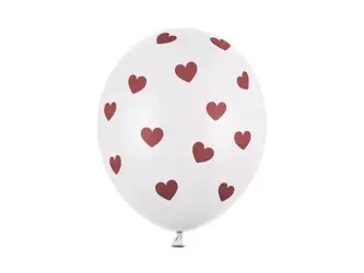 BALONY 30cm, CZERWONE SERCA 50 szt.