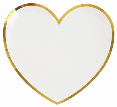 TALERZYKI SERCA BIAŁE 22.5 x 20 cm