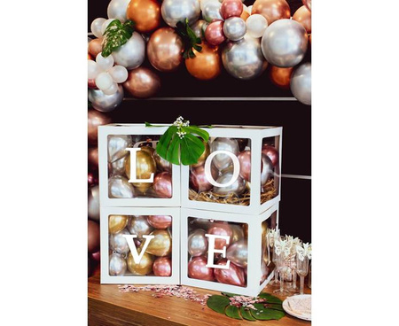 ZESTAW PUDEŁEK 35 CM NA BALONY LOVE 4 SZT.