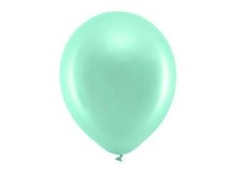 BALONY RAINBOW 30 CM METALICZNE MIĘTOWE 100 SZT