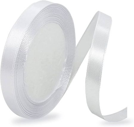 TASIEMKA SATYNOWA BIAŁA 6MM 23M