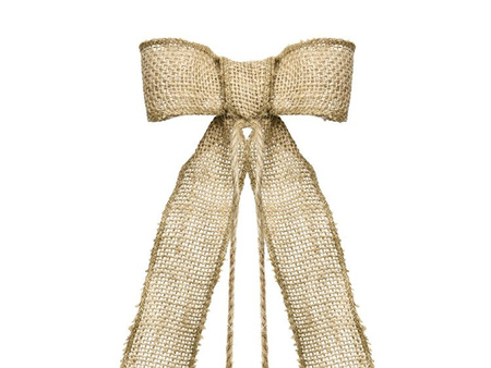 ZESTAW DEKORACJI SAMOCHODOWYCH JUTOWE KOKARDKI