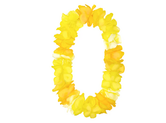 NASZYJNIK HAWAJSKI KWIATY ŻÓŁTY 115 CM