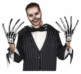 RĘKAWICZKI SZKIELET DŁUGIE PALCE