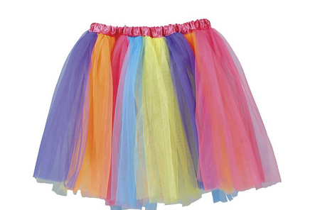 SPÓDNICZKA DZIEWCZĘCA TUTU WIELOKOLOROWA 30 CM