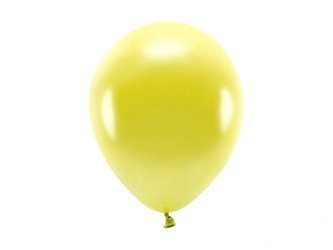 BALONY ECO 26 CM METALIZOWANE ŻÓŁTE 100 SZT