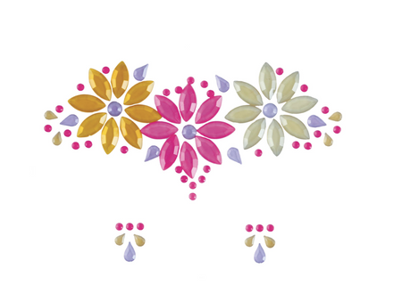 KLEJNOTY NA TWARZ NEONOWE KWIATKI SAMOPRZYLEPNE