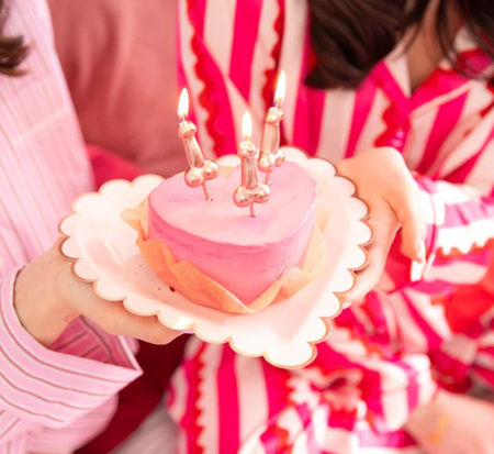 ŚWIECZKI PENISKI RÓŻOWE ZŁOTO 5 SZT