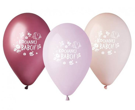 BALONY LATEKSOWE 30 CM KOCHANEJ BABCI 5 SZT