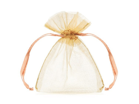 Woreczki z organzy, łosoś, 10cm (1 karton / 50 op.) (1 op. / 20 szt.)