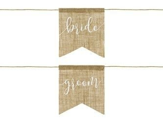 ZAWIESZKI NA KRZESŁO BRIDE GROOM 2 szt.