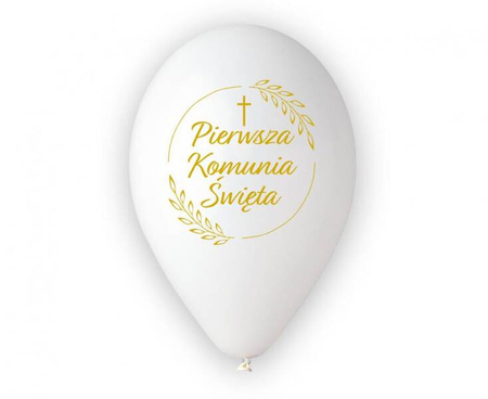 BALONY LATEKSOWE PIERWSZA KOMUNIA ŚWIĘTA 25 SZT 