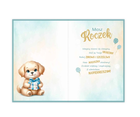 KARTKA OKOLICZNOŚCIOWA ROCZEK PIESEK