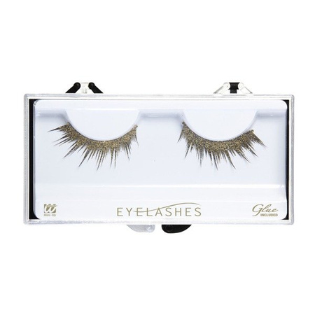 SZTUCZNE RZĘSY BROKATOWE ZŁOTE