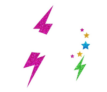 NAKLEJKI BIŻUTERIA OZDOBA NA TWARZ LATA 80 