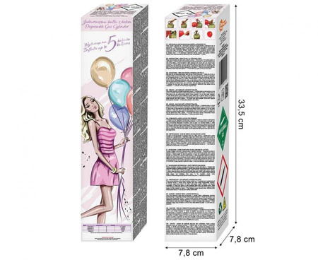 BUTLA Z HELEM NA 5 BALONÓW 9 CALI 23 CM