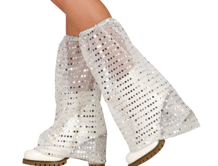 NAKŁADKI NA BUTY CEKINOWE DISCO SREBRNE