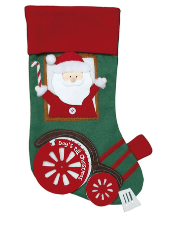 SKARPETA ŚWIĄTECZNA MIKOŁAJ W POCIĄGU