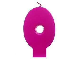 ŚWIECZKA CYFRA 0 RÓŻOWA, 6,5 CM