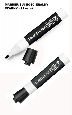 MARKERY SUCHOŚCIERALNE CZARNE 12 SZTUK 