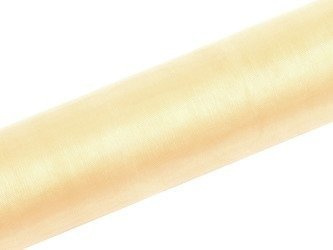 ORGANZA GŁADKA KREMOWA 0,16 x 9 m