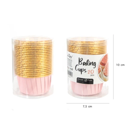 FOREMKI DO BABECZEK RÓŻOWO-ZŁOTE 20SZT.