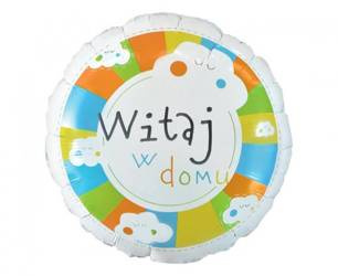BALON FOLIOWY WITAJ W DOMU 46 CM