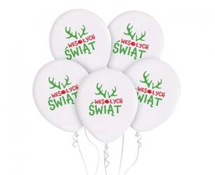 BALONY WESOŁYCH ŚWIĄT 30 CM RENIFER