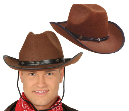 KAPELUSZ KOWBOJSKI BRĄZOWY
