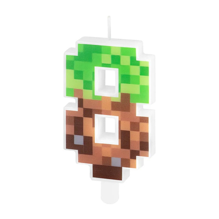 ŚWIECZKA URODZINOWA CYFRA 8 PIKSELE 7 CM