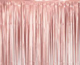 KURTYNA MATOWA RÓŻOWO-ZŁOTA 100X200 CM