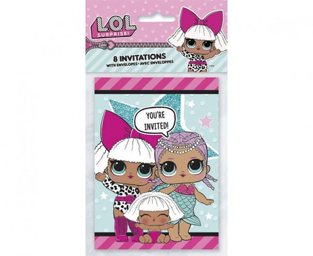 Zaproszenia LOL SURPRISE, 8 szt.