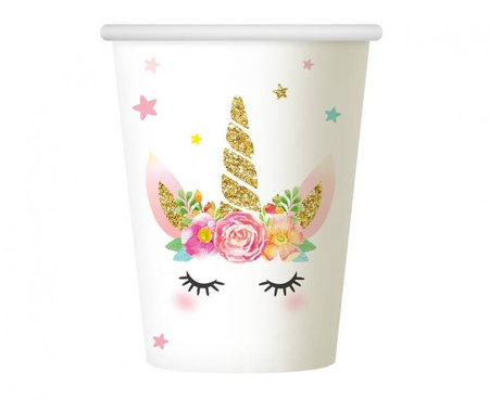 KUBECZKI PAPIEROWE JEDNOROŻEC 266 ML 6 SZT