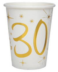 KUBECZKI PAPIEROWE ZŁOTA 30 250 ML 10 SZT.