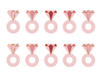 ZNACZNIKI NA KIELISZKI PIERŚCIONKI 10 SZT