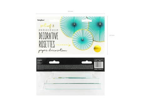 ROZETY DEKORACYJNE YUMMY MIĘTOWY 3 SZT