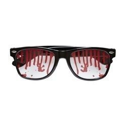 OKULARY MORDERCY ZAKRWAWIONE CZARNE HALLOWEEN