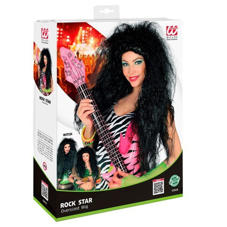 PERUKA CZARNA GWIAZDA ROCK 