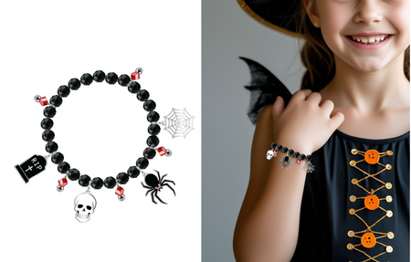 BRANSOLETKA Z WISIORKAMI HALLOWEEN 