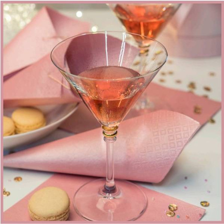 SERWETKI PAPIEROWE RÓŻOWE ZŁOTO 33 X 33 CM 