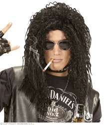 PERUKA HARD ROCK CZARNA