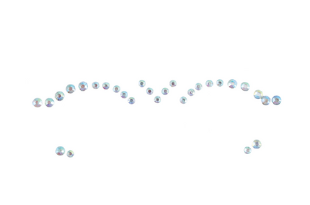 SAMOPRZYLEPNE KRYSZTAŁKI NA TWARZ SREBRNE 