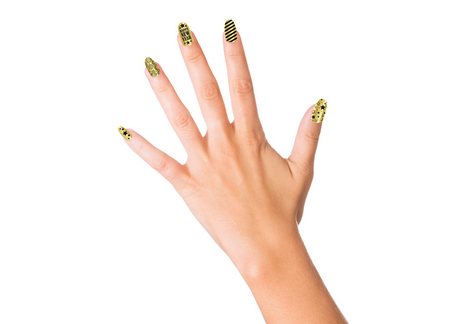 SZTUCZNE PAZNOKCIE ZŁOTE SYLWESTER