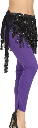 CZARNA CEKINOWA SPÓDNICZKA TANCERKI BRZUCHA