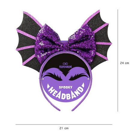 OPASKA HALLOWEEN KOKARDA NIETOPERZ