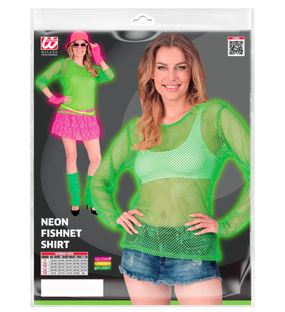 KOSZULKA BLUZKA Z SIATKI ZIELONA RĘKAW 