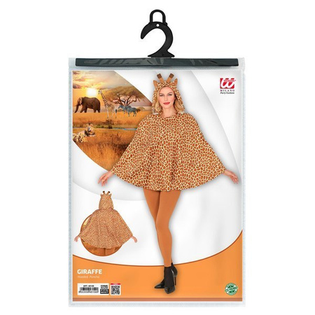 GIRAFFA (poncho con cappuccio)