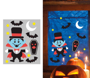 NAKLEJKI ŻELOWE WAMPIR HALLOWEEN