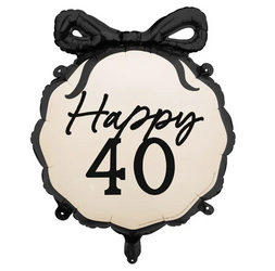 BALON FOLIOWY PASTYLKA HAPPY 40 47.5 X 45 CM GLAMOUR