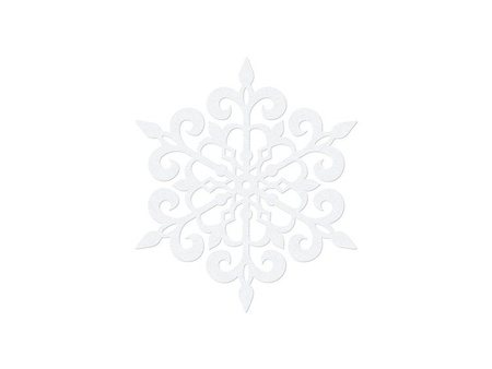Dekoracje papierowe Śnieżynka, biały, 9cm (1 karton / 50 op.) (1 op. / 10 szt.)